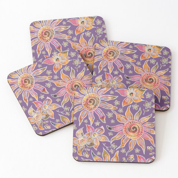 Item preview, Boho 70s Floral - Purple designed and sold by lottibrown.