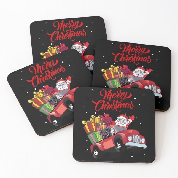 Item preview, Black Labrador Retriever With Santa Claus In Red Truck designed and sold by ainegonza.