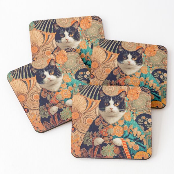 Item preview, Chinese Emperor Cat After Gustav Klimt designed and sold by Vicky Brago-Mitchell®.