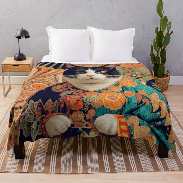 Item preview, Chinese Emperor Cat After Gustav Klimt designed and sold by Vicky Brago-Mitchell®.