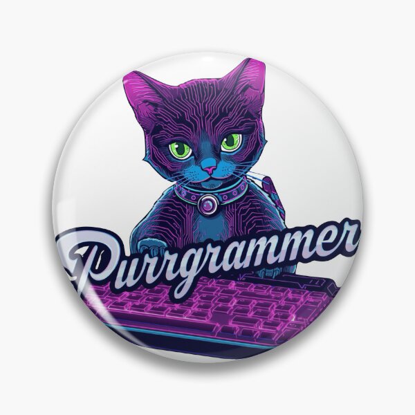 Artikelvorschau, Neon Cyber Cat Programmierer Tastaturkunst entworfen und verkauft von mmarss.