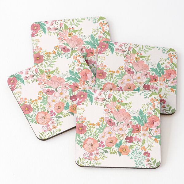 Item preview, Elegant Floral Pattern with Vibrant Flowers and Green Leaves designed and sold by CoolPixels.