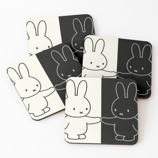Item preview, Black and White Miffy designed and sold by Cozy Moss Studio.