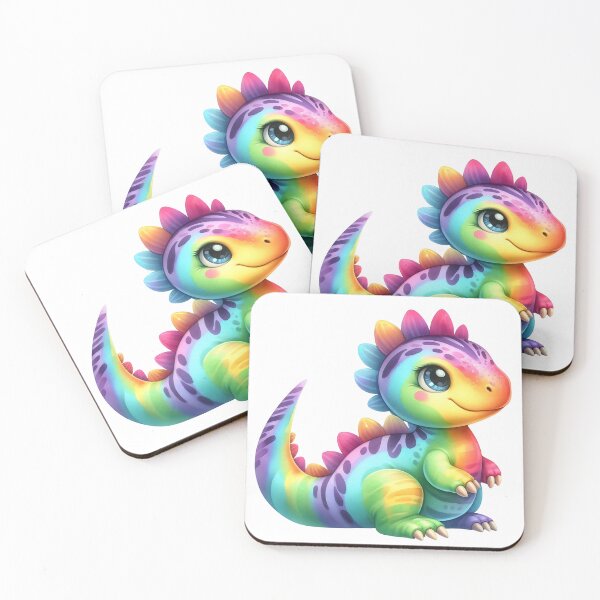 Item preview, Rainbow Dinosaur Pretty Colourful Dino designed and sold by MoonMonkeyNbear.