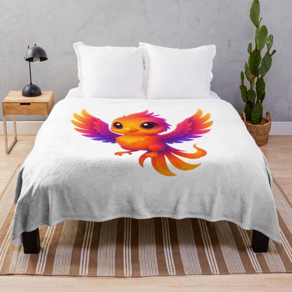 Item preview, Neon Phoenix – Cute Kawaii Bird of Fire designed and sold by MK-WOOD.