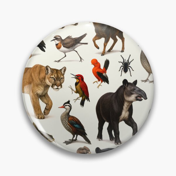 Item preview, Animals of the Andes Retro Wildlife Illustration Chart designed and sold by kakarikihill.