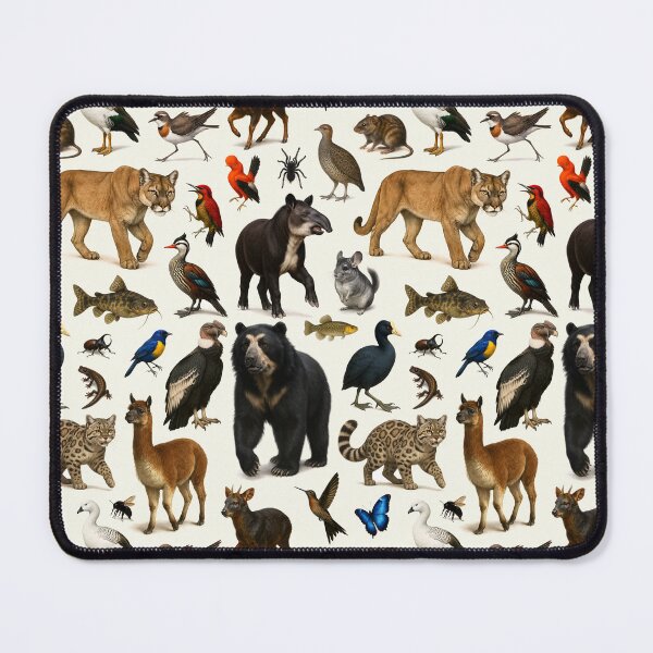 Item preview, Animals of the Andes Retro Wildlife Illustration Chart designed and sold by kakarikihill.