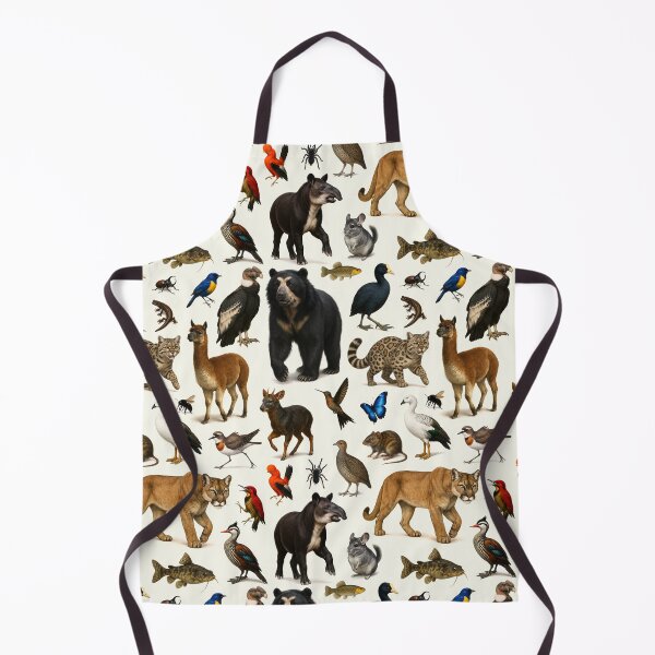 Item preview, Animals of the Andes Retro Wildlife Illustration Chart designed and sold by kakarikihill.