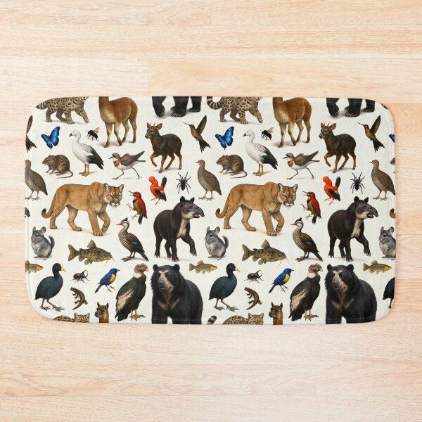 Item preview, Animals of the Andes Retro Wildlife Illustration Chart designed and sold by kakarikihill.