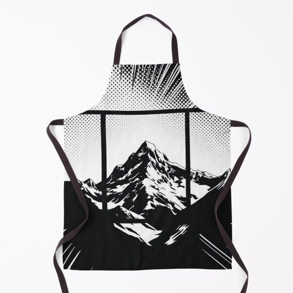 Item preview, Explosive Comic Mountain – Monochrome Burst Art - Pop Art Mountain Landscape Love designed and sold by Benito Del Ray.