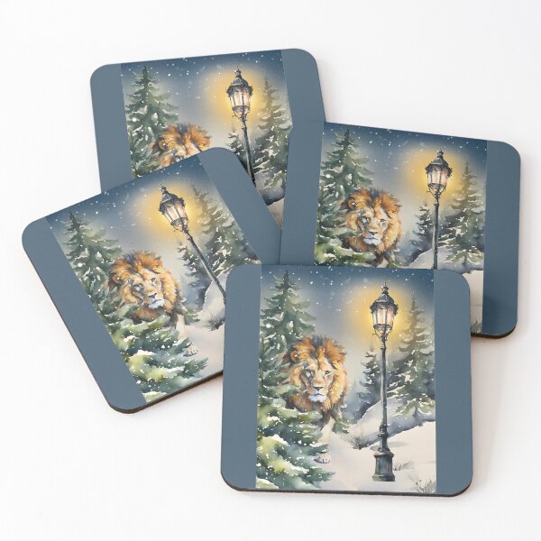 Item preview, The Lion the Witch and the Wardrobe Art Print, C.S. Lewis Art Print, Aslan, Narnia, Chronicles of Narnia, Lamp post designed and sold by booksnbobs.