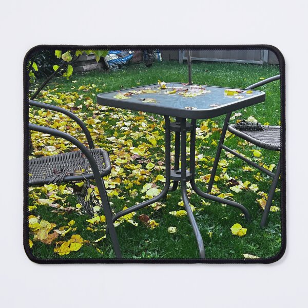 Item preview, Herbstgarten – Stühle und Tisch im goldenen Licht“ : „Autumn Garden – Chairs and Table in Golden Light“ designed and sold by Yaroplanner.