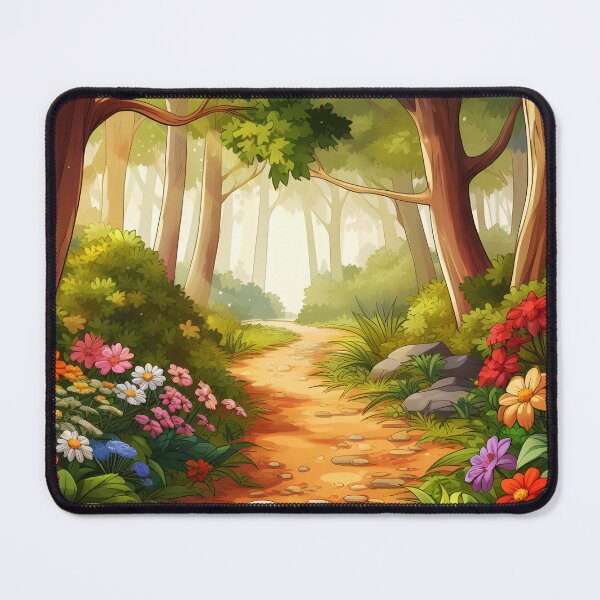 Item preview, Summer Forest Path with Blooming Flowers designed and sold by EmeraldeaDesign.