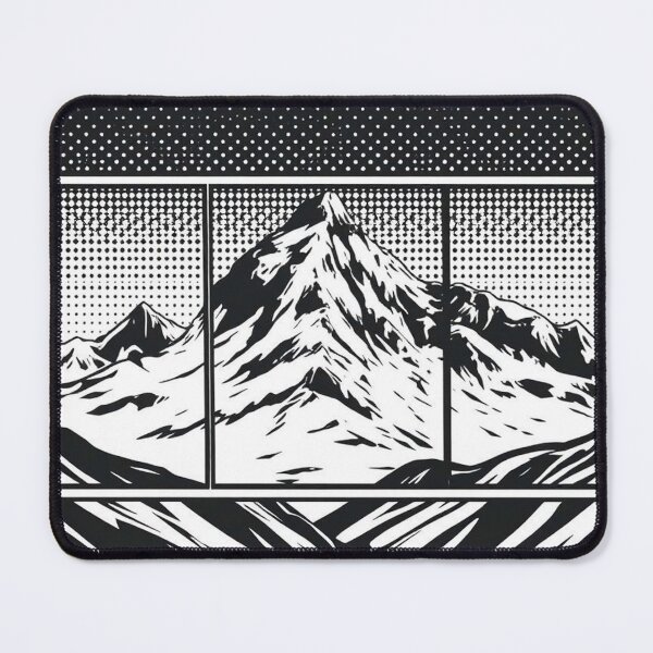 Item preview, Framed Horizon – Abstract Comic Mountain Landscape - Pop Art Mountain Landscape Love designed and sold by Benito Del Ray.