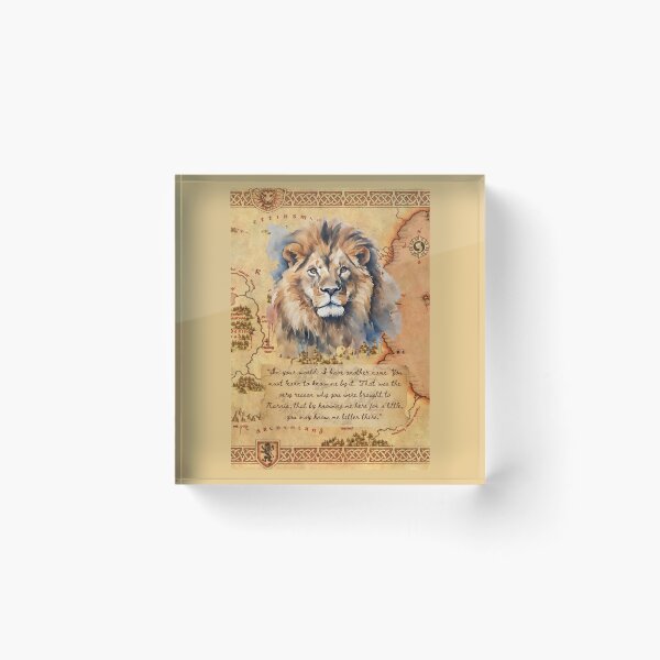 Item preview, The Lion the Witch and the Wardrobe Art Print, C.S. Lewis Quote, Aslan Art, Narnia, Chronicles of Narnia, Aslan Quote, Narnia quote, designed and sold by booksnbobs.