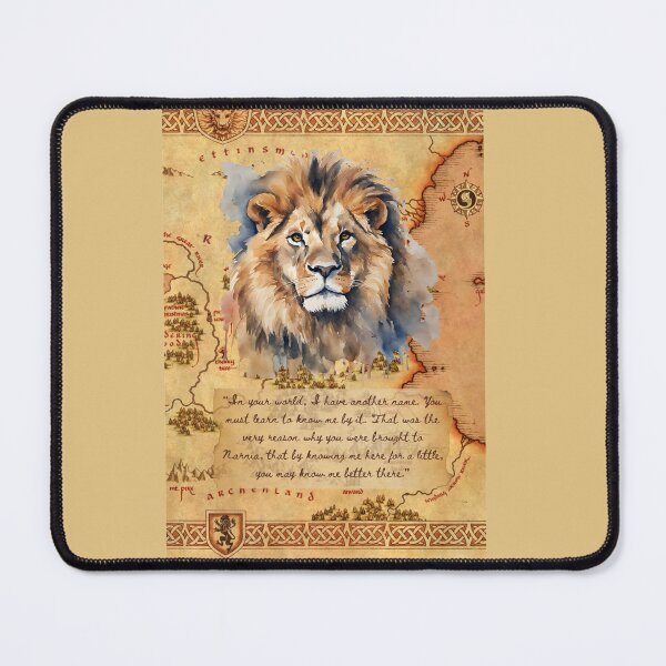 Item preview, The Lion the Witch and the Wardrobe Art Print, C.S. Lewis Quote, Aslan Art, Narnia, Chronicles of Narnia, Aslan Quote, Narnia quote, designed and sold by booksnbobs.