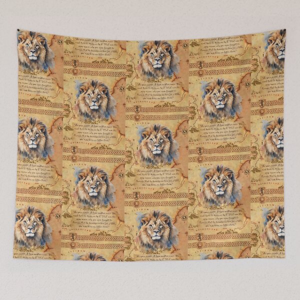 Item preview, The Lion the Witch and the Wardrobe Art Print, C.S. Lewis Quote, Aslan Art, Narnia, Chronicles of Narnia, Aslan Quote, Narnia quote, designed and sold by booksnbobs.