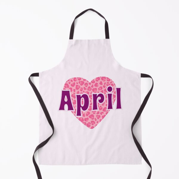 Item preview, April Name Pink Leopard Heart designed and sold by Jeallan Designs.