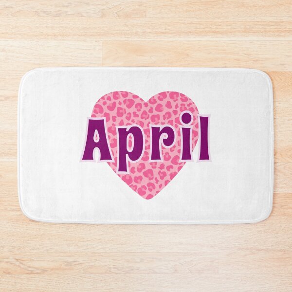 Item preview, April Name Pink Leopard Heart  designed and sold by Jeallan Designs.