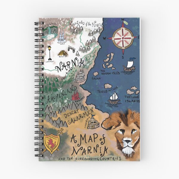 Item preview, Map of Narnia, Narnia Map, The Lion the Witch and the Wardrobe, C.S. Lewis Art Print, Narnia  designed and sold by booksnbobs.