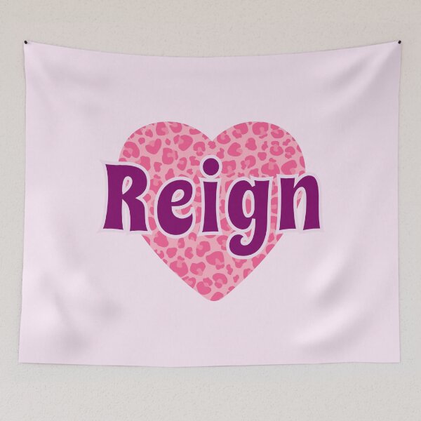 Item preview, Reign Name Pink Leopard Heart  designed and sold by Jeallan Designs.