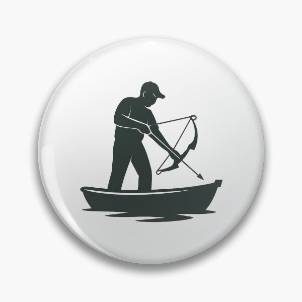 Item preview, Bowfishing Carp Hunter Silhouette | Fishing Archer Outdoor Design designed and sold by CrossCurrent Designs.