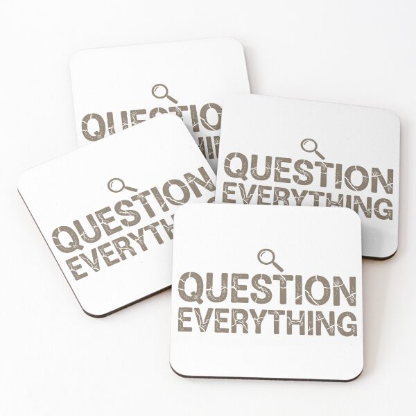 Item preview, Minimalist Grunge Typography Question Everything Sticker designed and sold by DiNata.