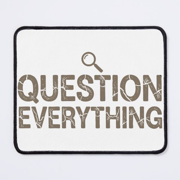 Item preview, Minimalist Grunge Typography Question Everything Sticker designed and sold by DiNata.
