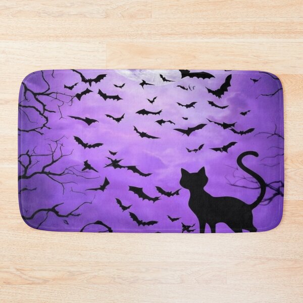 Item preview, Pumpkin and cat on Halloween background designed and sold by saly55887.