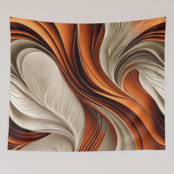 Item preview, Golden Air – Copper & Bronze Flowing Abstract designed and sold by FutureImaging.