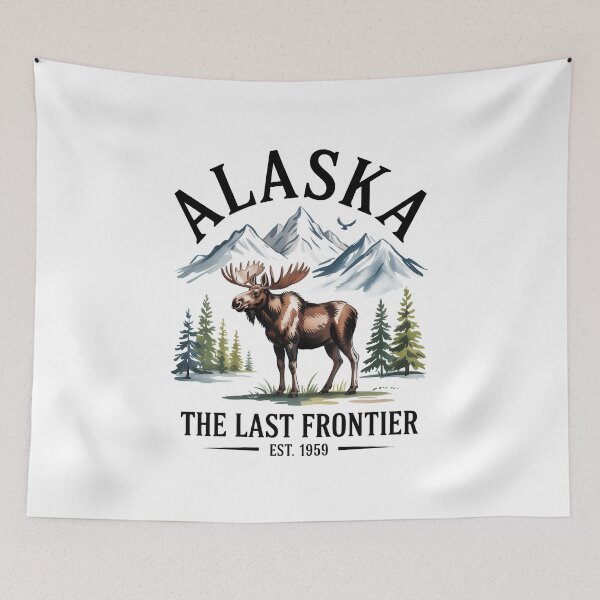 Item preview, Alaska Last Frontier State Moose designed and sold by Sunset4Bones.
