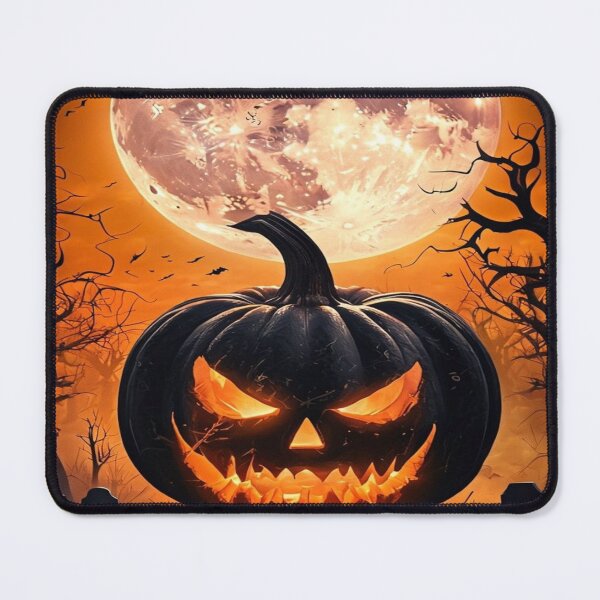 Item preview, Halloween background pumpkin in front of the moon designed and sold by saly55887.