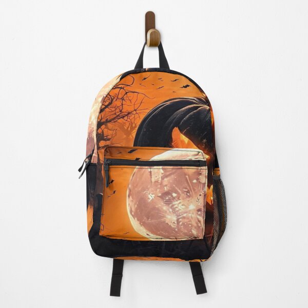Item preview, Halloween background pumpkin in front of the moon designed and sold by saly55887.