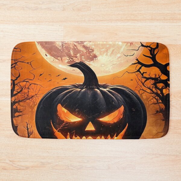 Item preview, Halloween background pumpkin in front of the moon designed and sold by saly55887.