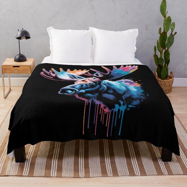 Item preview, Moose Lovers Colorful Pop Art Beautiful Moose designed and sold by Sunset4Bones.