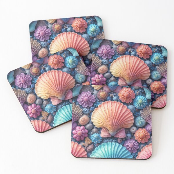Item preview, Colorful Seashells and Flowers designed and sold by InezPhotography.