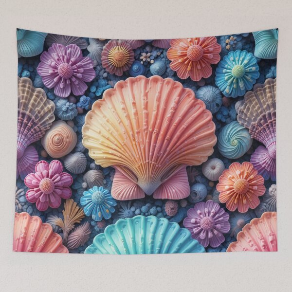 Item preview, Colorful Seashells and Flowers designed and sold by InezPhotography.