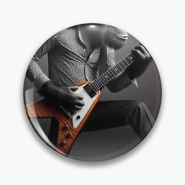 Item preview, "Chimpanzee Hendrix: Ape-solutely Shredding!" designed and sold by Print Fiction.