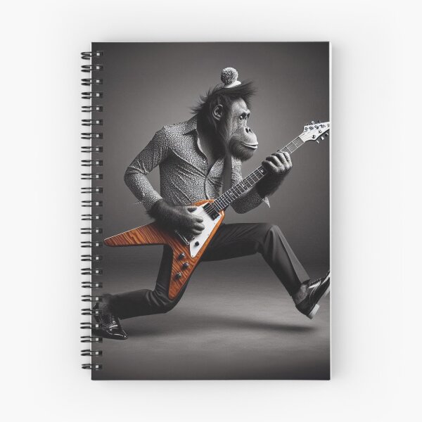 Item preview, "Chimpanzee Hendrix: Ape-solutely Shredding!" designed and sold by Print Fiction.