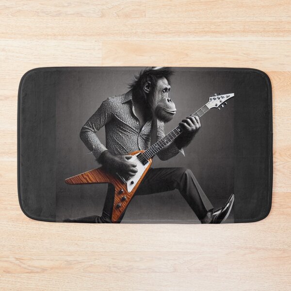 Item preview, "Chimpanzee Hendrix: Ape-solutely Shredding!" designed and sold by Print Fiction.