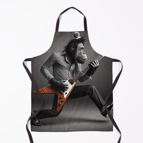 Item preview, "Chimpanzee Hendrix: Ape-solutely Shredding!" designed and sold by Print Fiction.