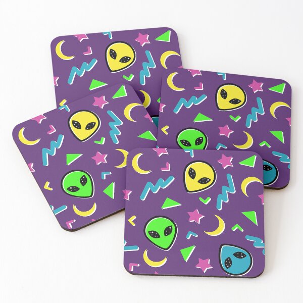 Item preview, 90S Geometric Alien - Purple And Neon designed and sold by asherqg0guzman.