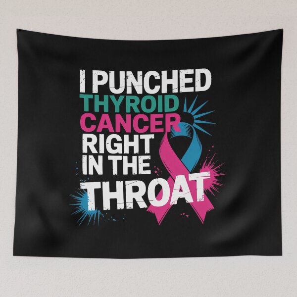 Item preview, Thyroid Cancer Survivor Awareness Punched In The Throat designed and sold by Sunset4Bones.