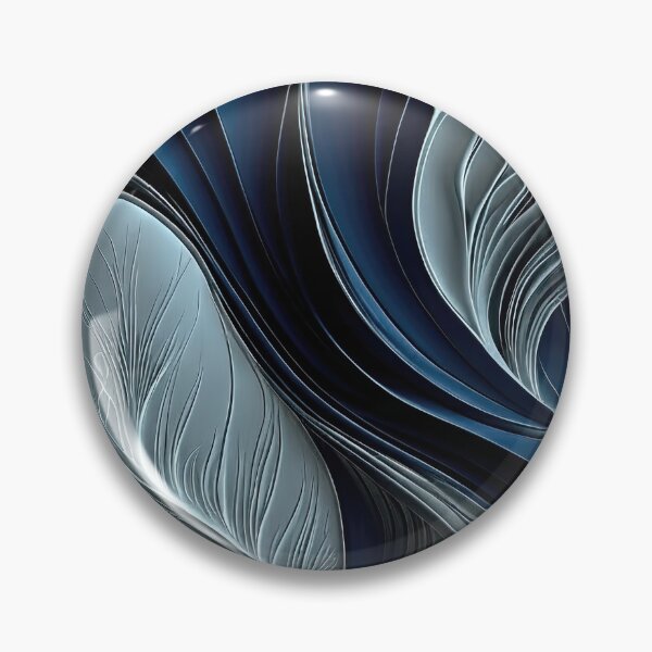 Item preview, Golden Air – Indigo & Silver Flowing Abstract designed and sold by FutureImaging.