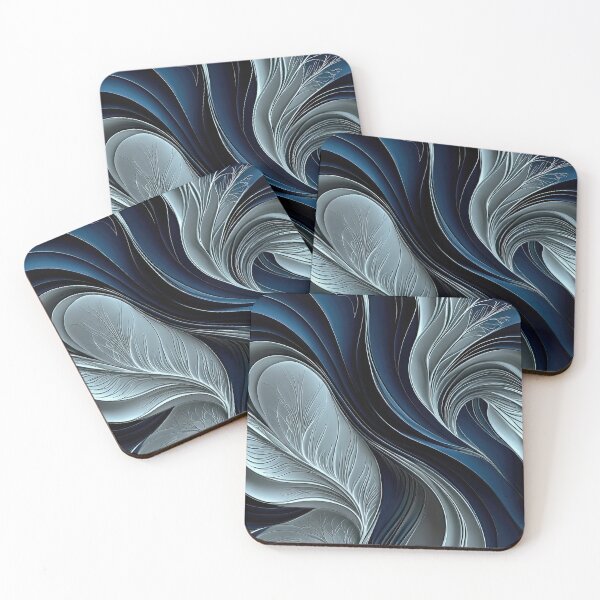 Item preview, Golden Air – Indigo & Silver Flowing Abstract designed and sold by FutureImaging.
