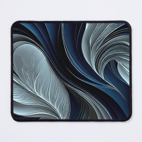 Item preview, Golden Air – Indigo & Silver Flowing Abstract designed and sold by FutureImaging.