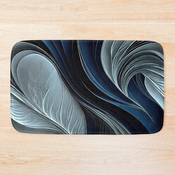 Item preview, Golden Air – Indigo & Silver Flowing Abstract designed and sold by FutureImaging.