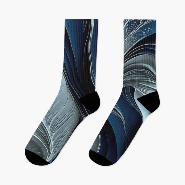 Item preview, Golden Air – Indigo & Silver Flowing Abstract designed and sold by FutureImaging.