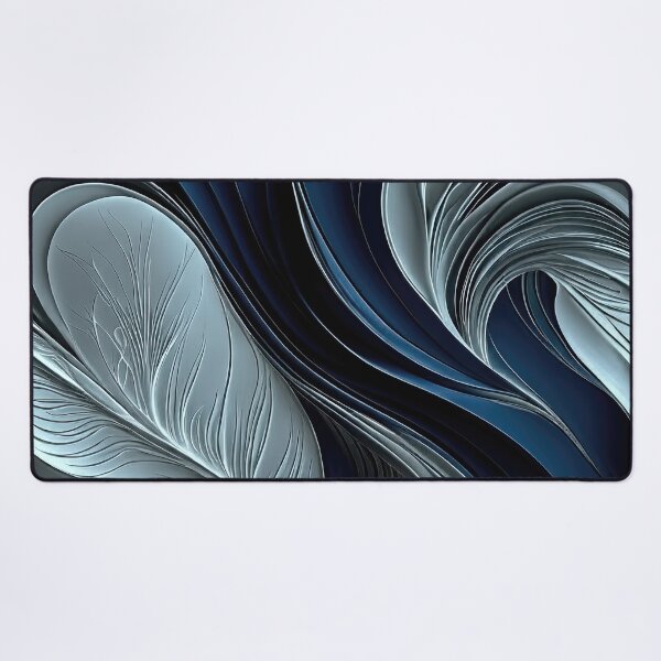 Item preview, Golden Air – Indigo & Silver Flowing Abstract designed and sold by FutureImaging.