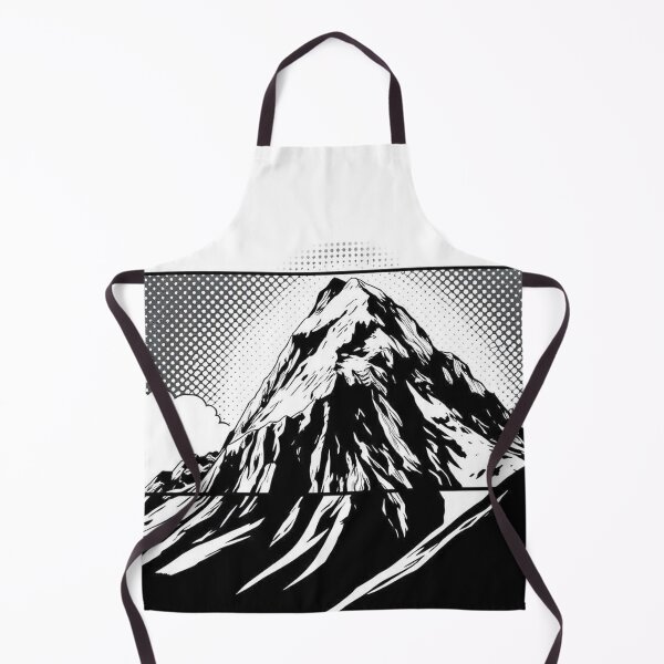 Item preview, Celestial Apex – Monochrome Mountain with Clouds - Pop Art Mountain Landscape Love designed and sold by Benito Del Ray.